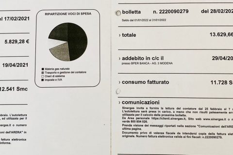 bolletta luce struttura coop sociale Gulliver